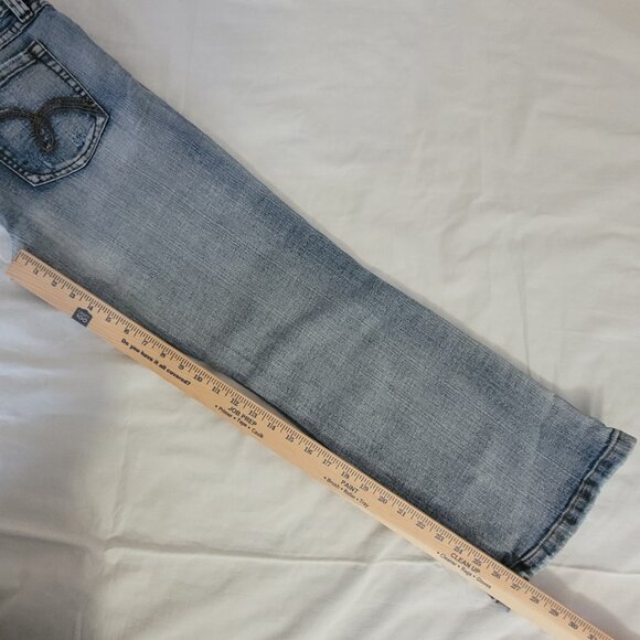 Bongo Jeans Faded Blue Low Rise Flirty Boot Cut Size 13 Womens Juniors - Picture 10 of 15
